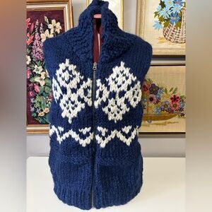 American Eagle Outfitters Blue Knit Vest
